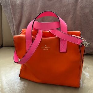 Kate Spade Vibrant Orange and Pink Satchel